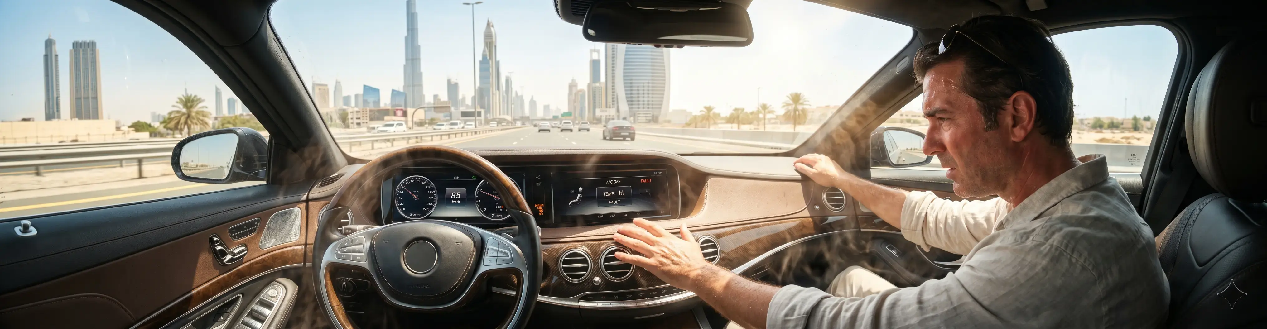 Why Your Car AC Is Blowing Hot Air in Dubai