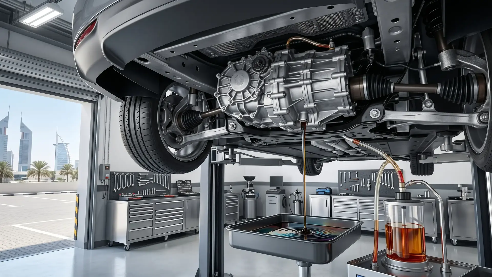 Car Single Speed Gearbox Fluid Change in Dubai